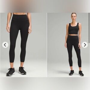 Lululemon Wunder Train High-Rise Ribbed Crop 23"